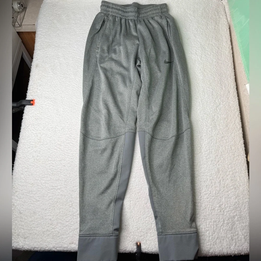Nike Unisex Kids Grey Fleeced Sweatpants S Casual Loungewear Comfort‎ Activewear